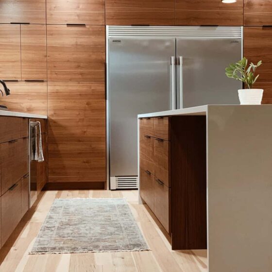 brown and white wooden kitchen cabinet
